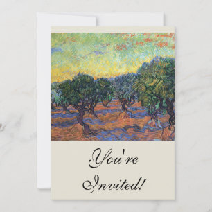 Vincent Van Gogh Olive Grove Impressionism Art Invitation