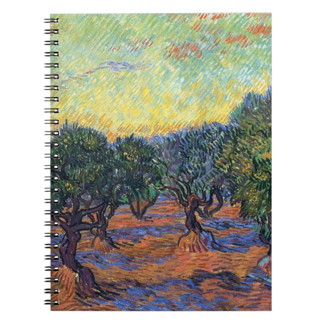 Vincent Van Gogh Olive Grove Impressionism Art Notebook (Front)