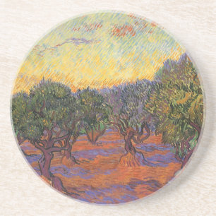 Vincent van Gogh - Olive Grove, Orange Sky Coaster