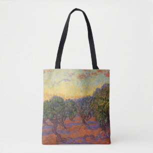 Vincent van Gogh - Olive Grove, Orange Sky Tote Bag