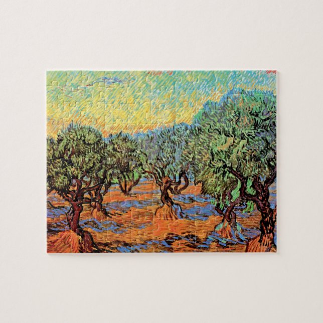 Vincent Van Gogh - Olive Grove with Orange Sky Jigsaw Puzzle (Horizontal)