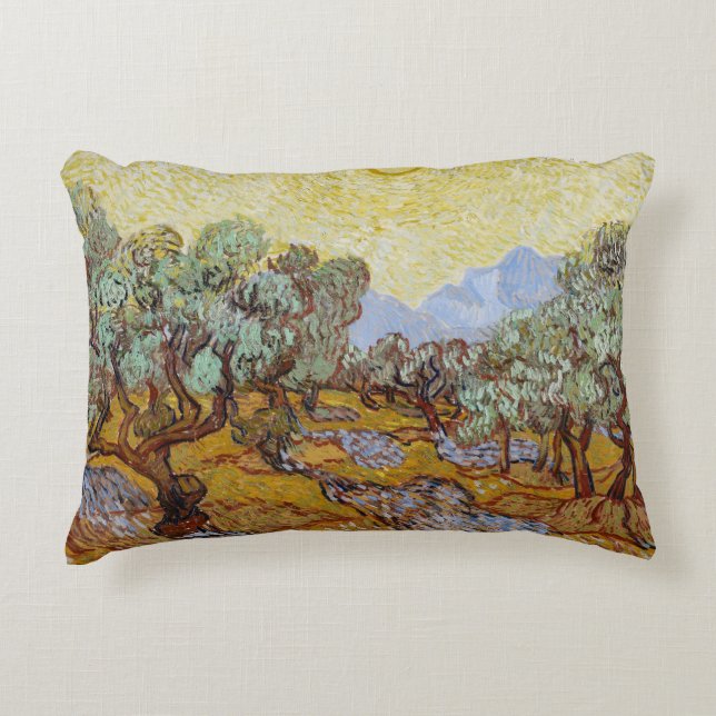 Vincent van Gogh | Olive Trees, 1889 Accent Pillow (Front)