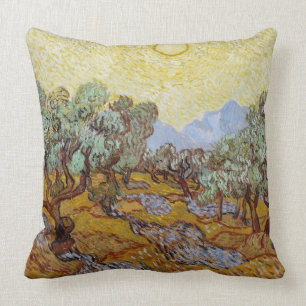 Vincent van Gogh Olive Trees, 1889 Throw Pillow