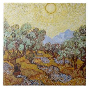 Vincent van Gogh Olive Trees, 1889 Tile