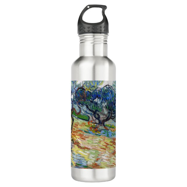 Vincent van Gogh - Olive Trees: Bright blue sky 710 Ml Water Bottle (Front)