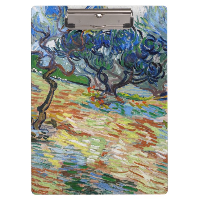 Vincent van Gogh - Olive Trees: Bright blue sky Clipboard (Front)
