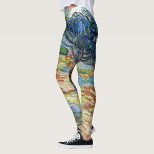 Vincent van Gogh - Olive Trees: Bright blue sky Leggings