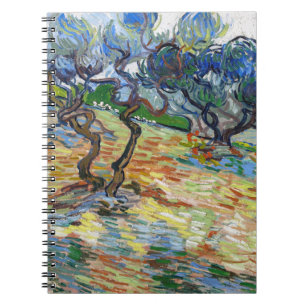 Vincent van Gogh - Olive Trees: Bright blue sky Notebook