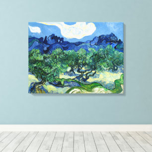Vincent Van Gogh, Olive Trees with the Alpilles Canvas Print
