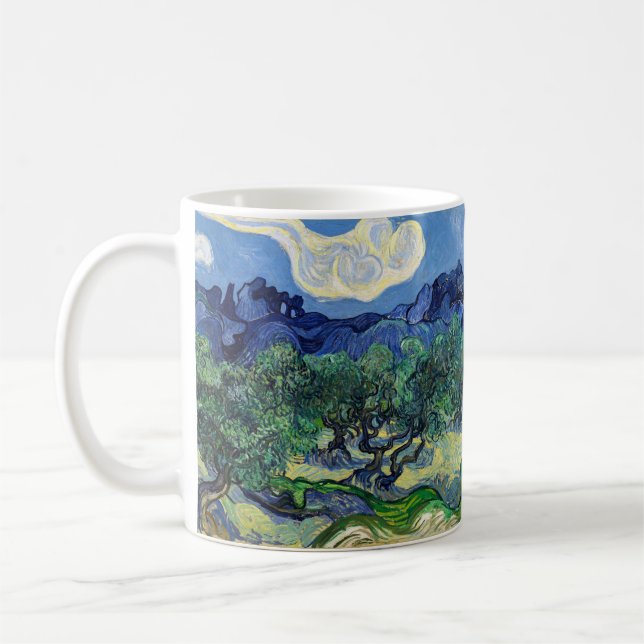 Vincent van Gogh - Olive Trees with the Alpilles Coffee Mug (Left)