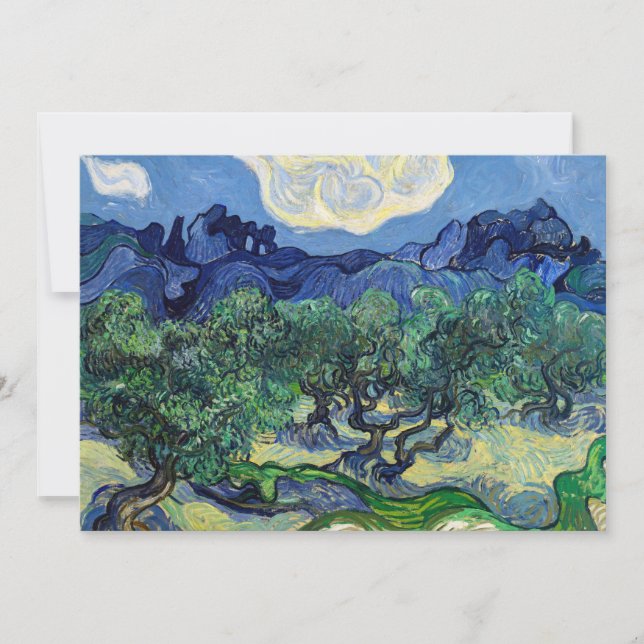 Vincent van Gogh - Olive Trees with the Alpilles Invitation (Front)