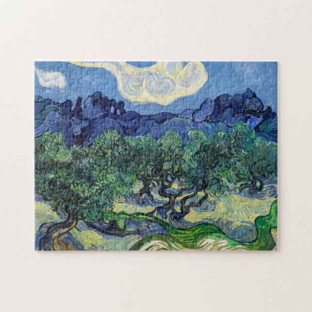 Vincent van Gogh - Olive Trees with the Alpilles Jigsaw Puzzle (Horizontal)