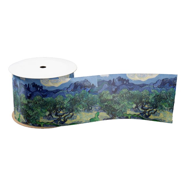 Vincent van Gogh - Olive Trees with the Alpilles Satin Ribbon (Spool)