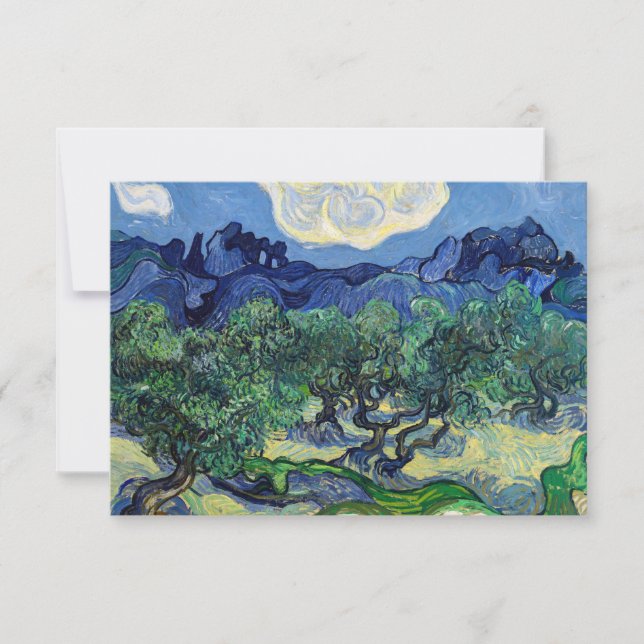 Vincent van Gogh - Olive Trees with the Alpilles Thank You Card (Front)