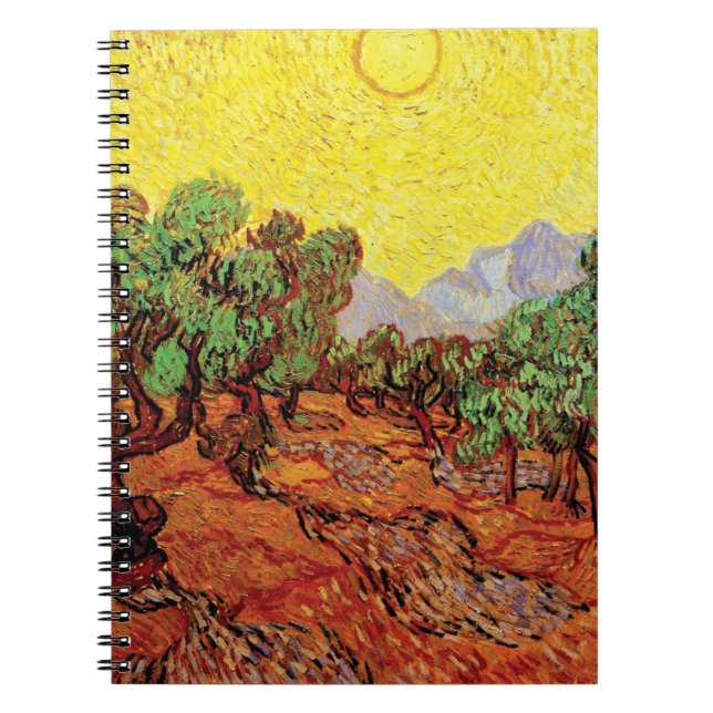 Vincent Van Gogh - Olive Trees With Yellow Sky Notebook (Front)