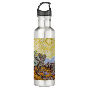 Vincent van Gogh - Olive Trees, Yellow Sky and Sun 710 Ml Water Bottle