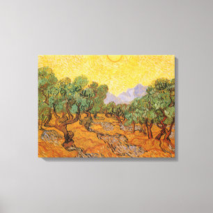 Vincent van Gogh - Olive Trees, Yellow Sky and Sun Canvas Print