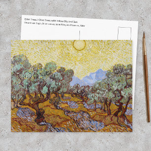Vincent van Gogh - Olive Trees, Yellow Sky and Sun Postcard