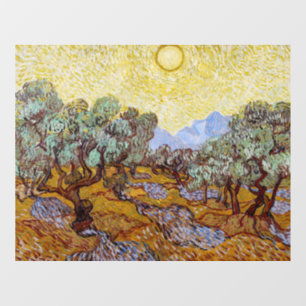 Vincent van Gogh - Olive Trees, Yellow Sky and Sun Window Cling