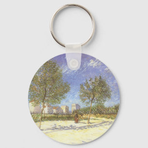 Vincent van Gogh - On the Outskirts of Paris Keychain