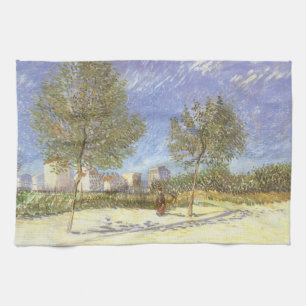 Vincent van Gogh - On the Outskirts of Paris Kitchen Towel