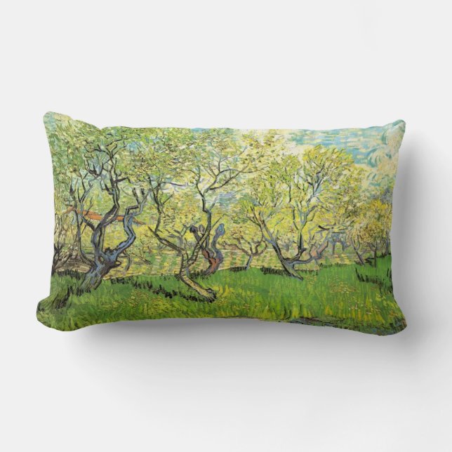 Vincent van Gogh,Orchard in Blossom Lumbar Pillow (Front)