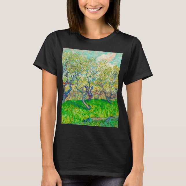 Vincent van Gogh Orchard in Blossom T-Shirt (Front)
