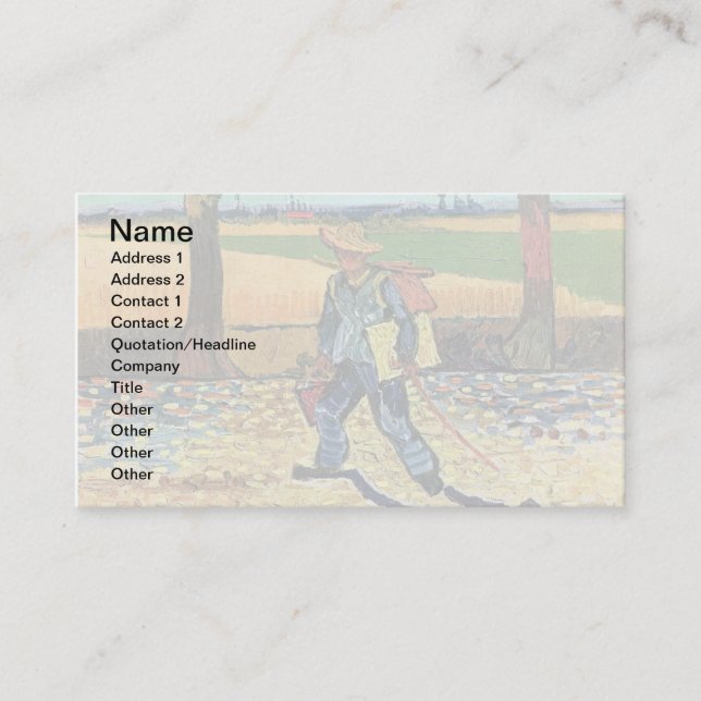 Vincent Van Gogh - Painter On His Way To Work Business Card (Front)