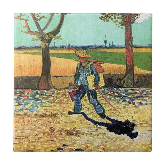 Vincent Van Gogh - Painter On His Way To Work Tile (Front)