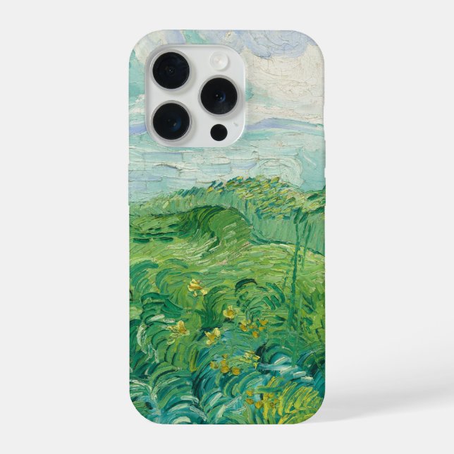Vincent Van Gogh painting Green wheat field  iPhone Case (Back)