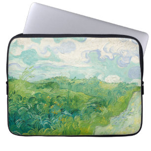 Vincent Van Gogh painting Green wheat field Laptop Sleeve