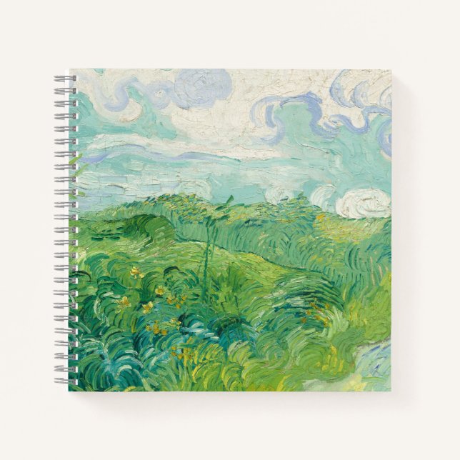 Vincent Van Gogh painting Green wheat field  Notebook (Front)