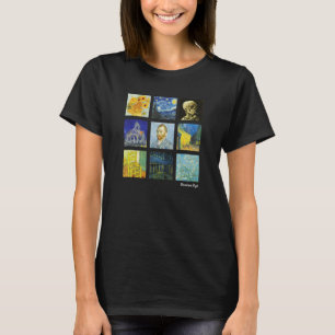 Vincent Van Gogh Painting Sunflower Starry Night S T-Shirt