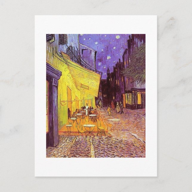 Vincent Van Gogh Paintings: Van Gogh Cafe Postcard (Front)