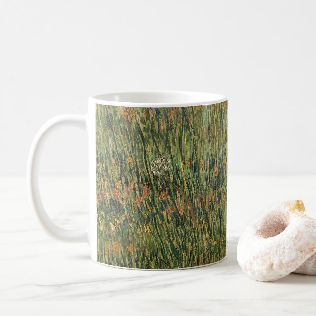 Vincent van Gogh - Pasture in Bloom Coffee Mug (With Donut)