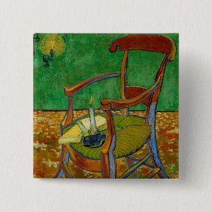 Vincent van Gogh - Paul Gauguin's Armchair 2 Inch Square Button