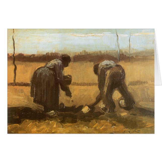 Vincent van Gogh - Paysans plantant des pommes de  (Devant horizontal)