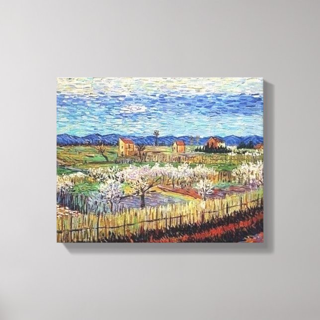 Vincent Van Gogh - Peach Trees in Blossom Fine Art Canvas Print (Front)