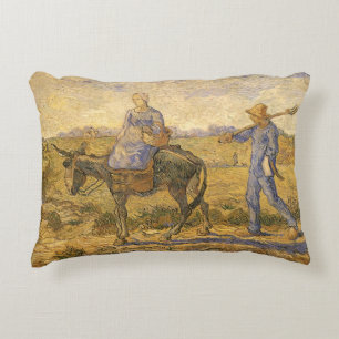 Vincent van Gogh - Peasant Couple Going to Work Accent Pillow