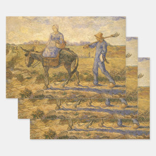 Vincent van Gogh - Peasant Couple Going to Work Wrapping Paper Sheet