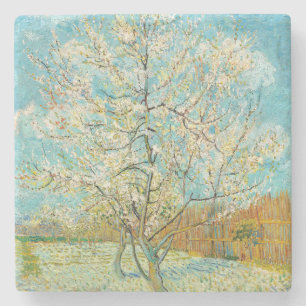 Vincent van Gogh - Pink Peach Tree in Blossom Stone Coaster