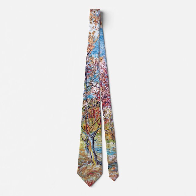 Vincent Van Gogh - Pink Peach Trees Tie (Front)