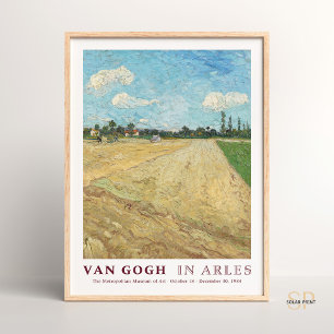 Vincent van Gogh Ploughed Fields Art Print Vintage