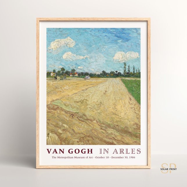 Vincent van Gogh Ploughed Fields Art Print Vintage (Creator Uploaded)