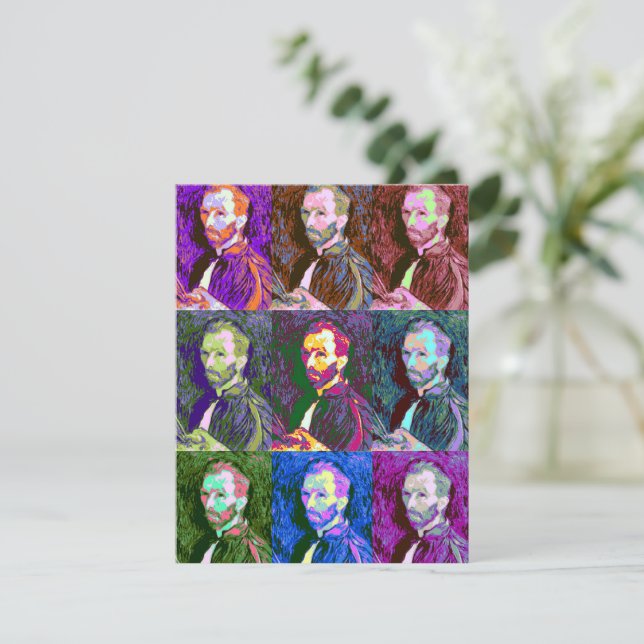 Vincent van Gogh Pop Art Appartement Carte de voeu (Debout devant)