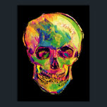 Vincent Van Gogh - Pop Art Halloween Skull Poster<br><div class="desc">Oil on canvas from 1887 transformed into an original psychedelic pop art skull. Great for Halloween or just freaking people out. Unlike similar stores, Art Lover's Cafe features classic, high resolution works of art that have been carefully restored, colour-balanced & retouched to remove spots & artifacts commonly found in most...</div>