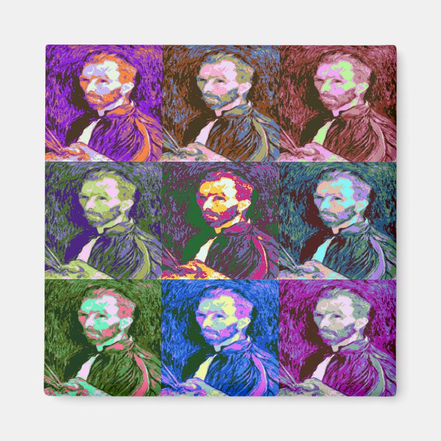 Vincent van Gogh Pop Art Magnet (Front)