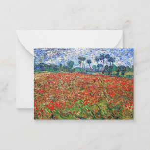 Vincent van Gogh - Poppy Field Card
