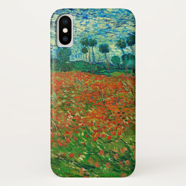 Vincent Van Gogh Poppy Field Fine Art Case-Mate iPhone Case (Back)