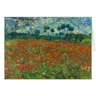 Vincent Van Gogh Poppy Field Floral Art Vintage